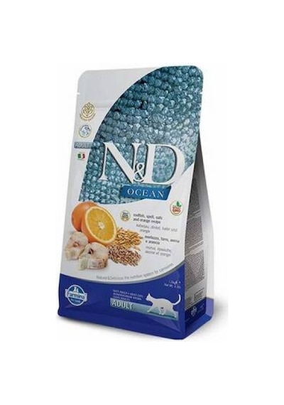 Northcity N&d Ocean Morina Balıklı Portakallı Düşük Tahıllı Yetişkin Kedi Maması 1,5 Kg - Kaliteli Beslenme