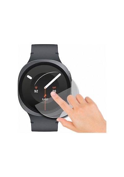 Samsung Apple Watch Uyumlu 9 40mm  Kolay Takılabilir Takma Aparatlı Temperli Cam Ekran Koruyucu