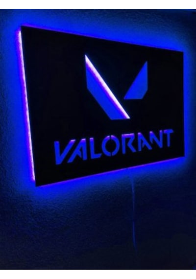 Valorant Led Işıklı Ahşap Tablo (523524611)
