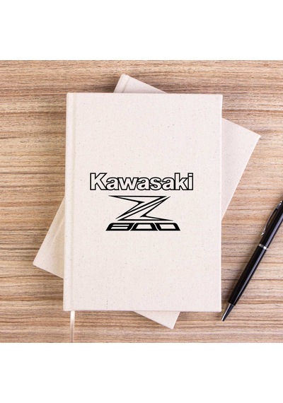 Kawaski Z800 Text Çizgisiz Kanvas Defter Krem
