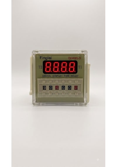 Finglai Dh48s-s Dijital Zaman Rölesi - Ac 220v Çift Zaman Ayarlı T1/t2 Döngüsel Zaman Rölesi