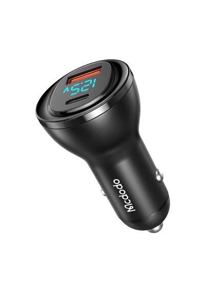 Mcdodo Cc-5670 95w 1xtype-c 1xusb Girişli Dijital Göstergeli Araç Çakmak Şarjı - Siyah