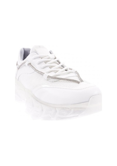 Dgn 70117-22y Kadın Bağcıklı Kalın Taban Sneakers Ayakkabı 70117-2027-R0198 Beyaz