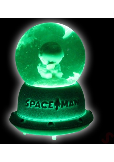 Uçuşan Yıldızlı,7,5cm X 4,5cm Led Işıklı Astronot Küre - Mavi