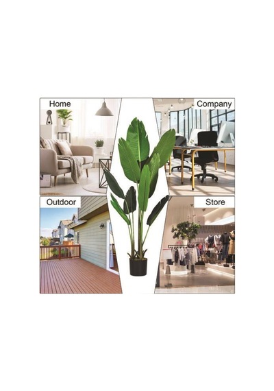 Yapay Ağaç Muz Ağacı Salon Bitkisi 200Cm 21Yaprak