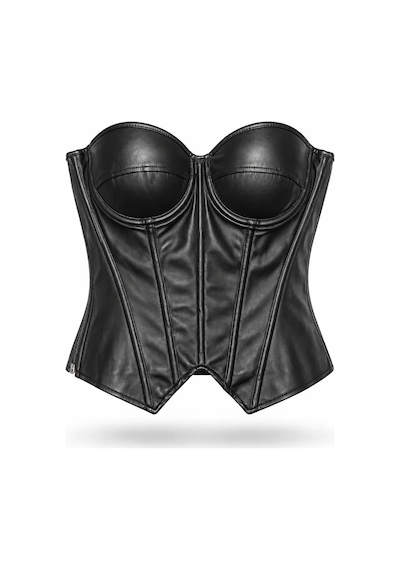 Havens Seka Deri Corset Siyah