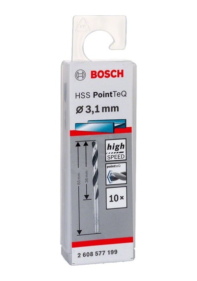 Bosch Hss Pointeq 3.1 Mm Metal Matkap Ucu 10'Lu 2608577199