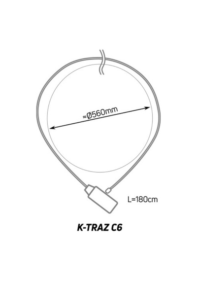 Zefal K-traz C6 Anahtarlı 12mm Bisiklet Kilidi Siyah