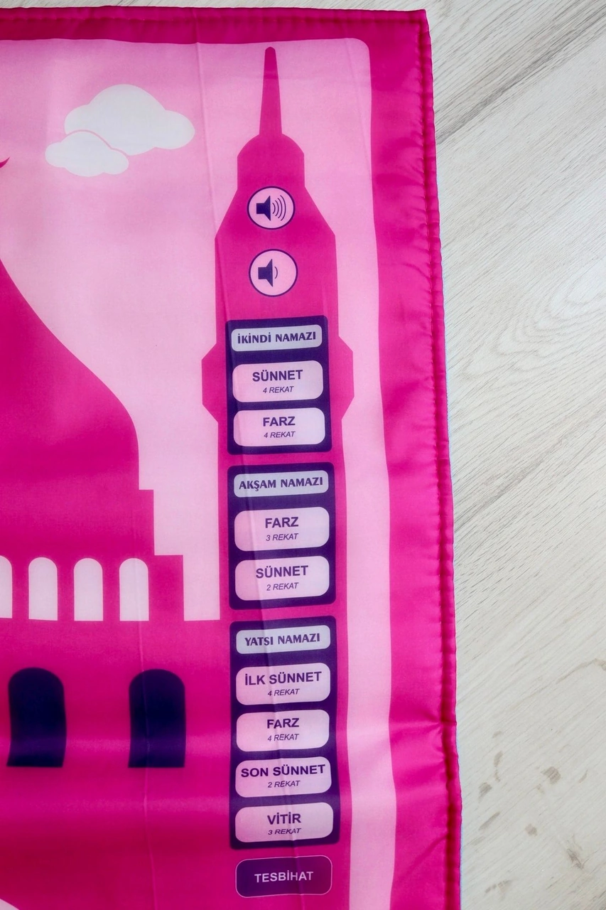 Oğlumun Sesli Benim Seccadesi S1015 Mavi Pembe
