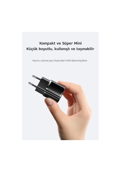 20w Pd Hızlı Şarj Adaptörü İphone Ve Tüm Usb-c Cihazlar İçin Süper Hızlı Şarj Kompakt Ve Taşınabilir Tasarım
