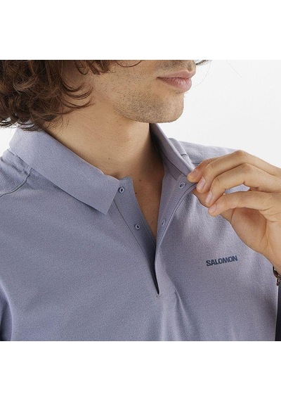 Salomon Lc2439500 Trackline Polo M Erkek Polo Tişört Mavi