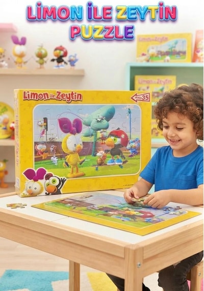 Limon İle Zeytin Maceraları: 35 Parçalı Eğitici Puzzle Sevilen Karakterler İle Eğlenceli Zeka Oyunu