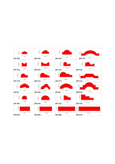 Europiyer Strafor Kartonpiyer Ep-154 Çıta (1 Metre Fiyatlı)