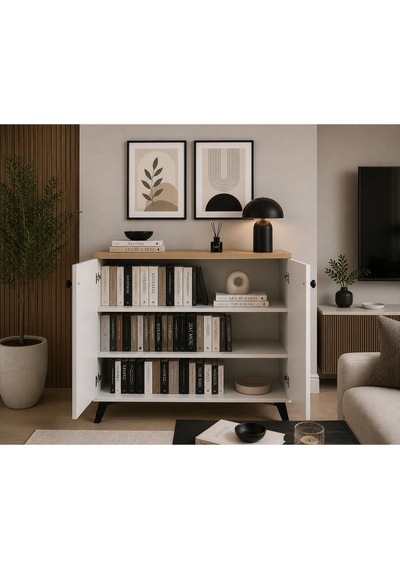 Bucak Model 2 Kapaklı Çok Amaçlı Dolap Ayakkabılık Kitaplık Banyo Dolabı Mutfak Dolabı Çok Renkli