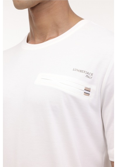 Lumberjack Ml Luke 11ıtl1060 4fx Kırık Beyaz Erkek Kısa Kol T-shirt 000000000101570677