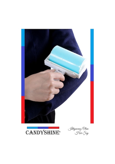Candyshine Yıkanabilir Kedi Köpek Tüy Saç Kıl Temizleyici Toz Toplayıcı Rulo Beyaz - Mavi