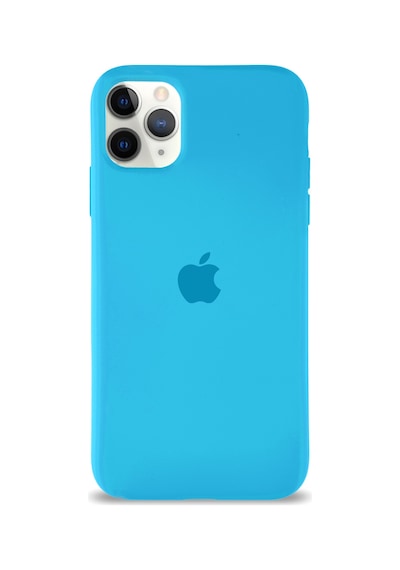Apple Uyumlu  iPhone 11 Pro Logolu Silikon Kılıf Altı Kapalı İçi Kadife Lansman Arka Kapak