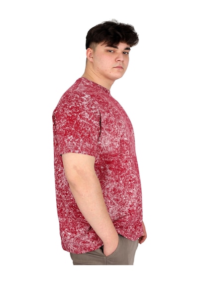 Mode Xl Büyük Beden Erkek T-shirt Bisiklet Yaka Aşındırma Baskı U20037 Bordo Bordo Mode Xl Büyük Beden Erkek T-shirt Bisiklet Yaka Aşındırma Baskı U20037 Bordo Bordo
