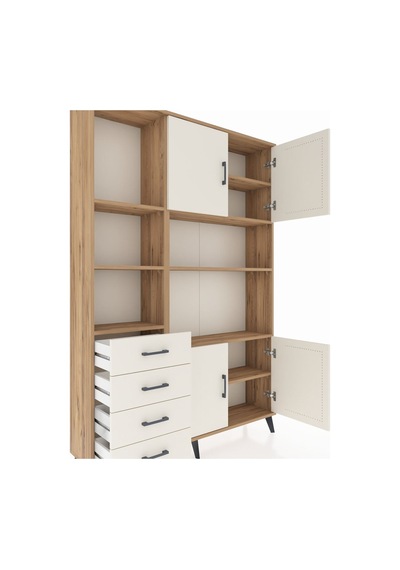 Arges Dolap 8 Raflı 4 Çekmeceli 4 Kapaklı 132x30x195 Çam-ayta... Çam Arges Dolap 8 Raflı 4 Çekmeceli 4 Kapaklı 132x30x195 Çam-ayta... Çam