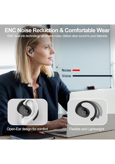 Kablosuz Kulaklıklar Kulak Tomurcukları Üzerinden Bluetooth Kulaklıklar Sürüş Egzersizi İçin Hava İletim Kulakl