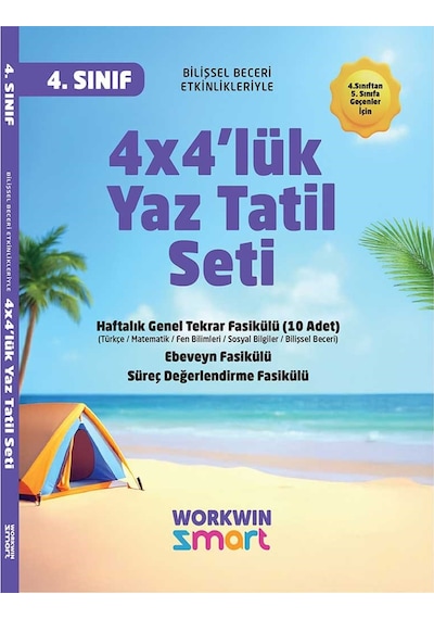 4. Sınıf 4x4'lük Tatil Tekrar Seti 12 Fasikül + Bilişsel Etkinlikler-2025