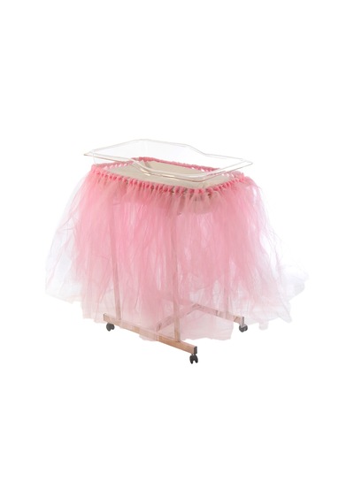 Hastane Küvöz Eteği. Kristal Tüllü. 16 M2. Pembe