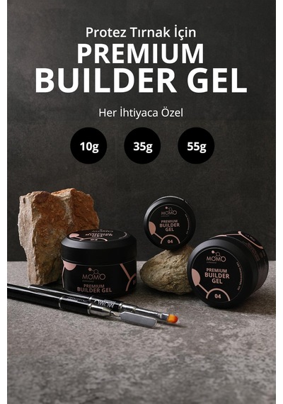 Momo Professional Premium Builder Gel Protez Tırnak Jeli No.04 Bej 35 gr