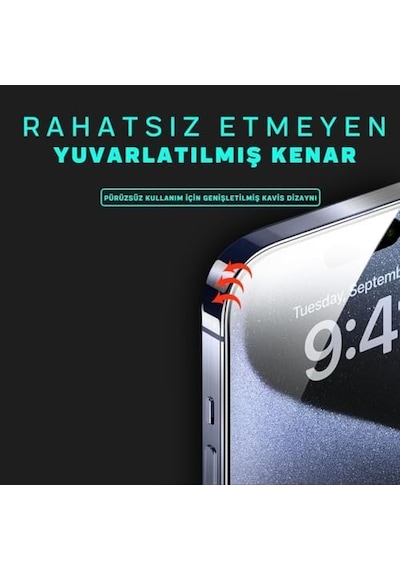 X-gorilla Apple iPhone Uyumlu 17 Pro Ekran Koruyucu Cam 9h Kırılmaz Tam Kaplama, Tozsuz Uygulama Ve Kırılmaz & Çizilmez