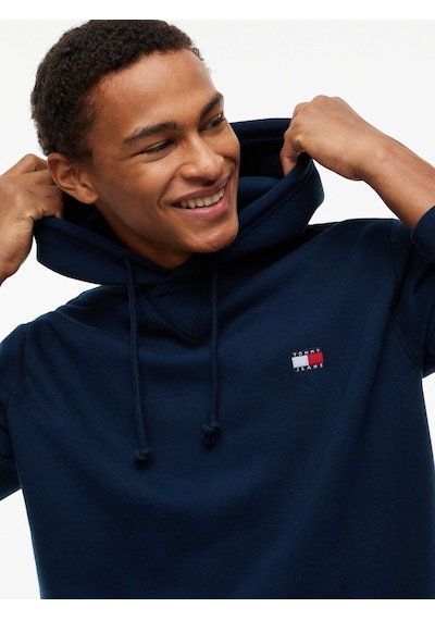 Tommy Hilfiger Tjm Reg Badge Hoodıe Ext Erkek Mavi Sweatshirt - Dm0dm23606