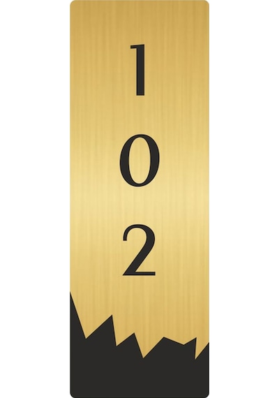 Metal Departman Kapı İsimliği, Yönlendirme Levhası 102 Dikey 5x20 Cm Altın Renk