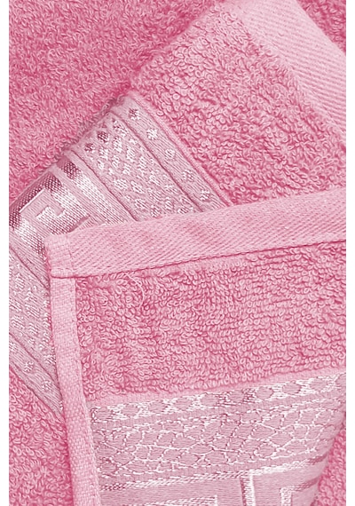 2 Parça Banyo Havlu Seti Helen %100 Pamuklu 70x140 Cm Pembe