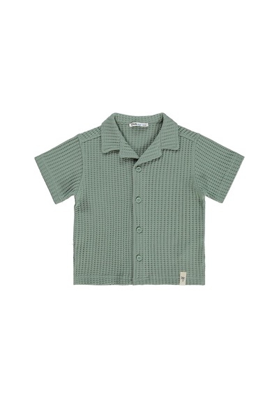 Civil Boys Basic Waffle 2-5 Yaş Gömlek - Yeşil Çağla Yeşili