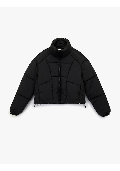 Koton Polar Cepli Dik Yaka Uzun Kollu Fermuarlı Su İtici Crop Şişme Mont Siyah 6wak20086ew Siyah Koton Polar Cepli Dik Yaka Uzun Kollu Fermuarlı Su İtici Crop Şişme Mont Siyah 6wak20086ew Siyah