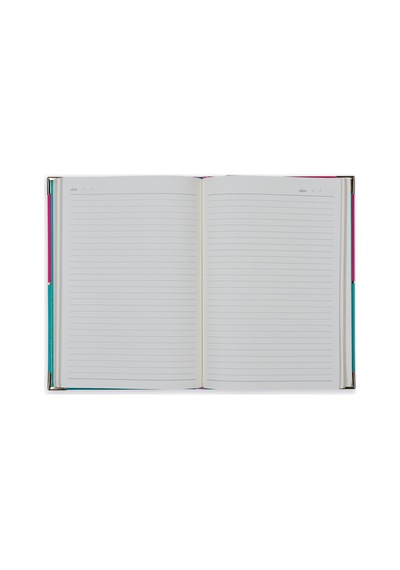 17x24 Ciltli Colourblock Duo - Teal Raspberry Çok Renkli