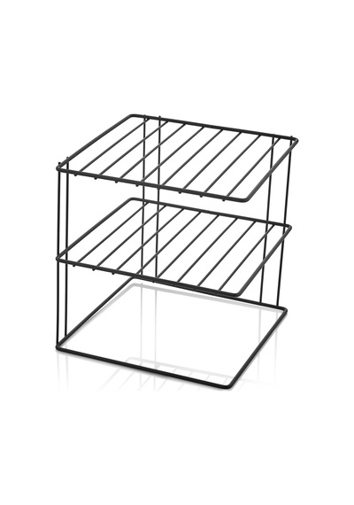 2 Adet Metal 3 Katlı Dolap Içi,tezgah Üstü Düzenleyici Organizer Siyah