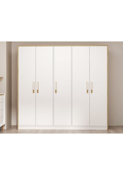 Mitra 5 Kapaklı Dolap - Beyaz/artisan Çok Renkli