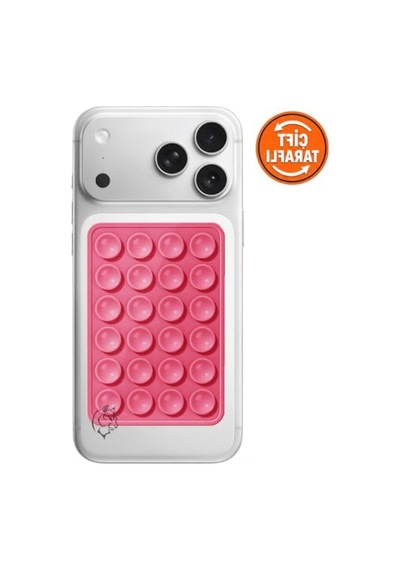 Çift Taraflı Silikon Vantuzlu Telefon Tutucu, Ahtapot Tasarım, Şeker Pembe