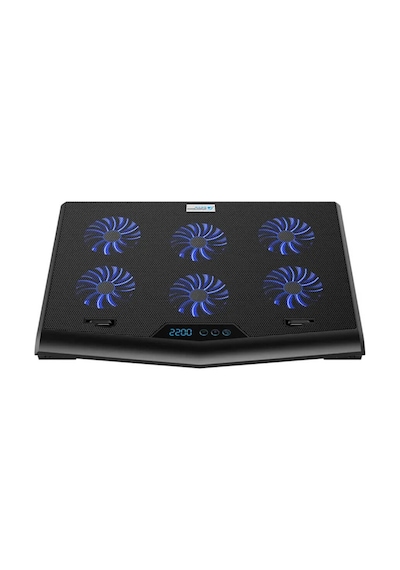 Yükseklik Hız Ayarlı Notebook Soğutucu Led Ekran 6 Fanlı 4 Mod
