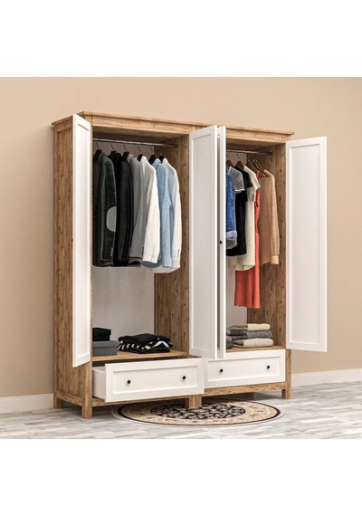 Afşin 4 Kapılı Gardrop Mdf Sis Gri Afşin 4 Kapılı Gardrop Mdf Sis Gri