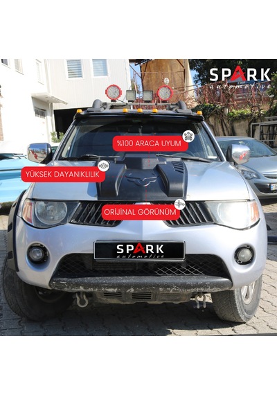 Mitsubishi L200 2007-2015 Yıl Aralığı Uyumlu Ön Kaput Büyük Scoop Siyah