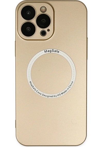 Newface - 559 - iPhone Uyumlu 13 Pro Kılıf Jack Magneticsafe Lens Silikon - Csmo-tex - - Gold