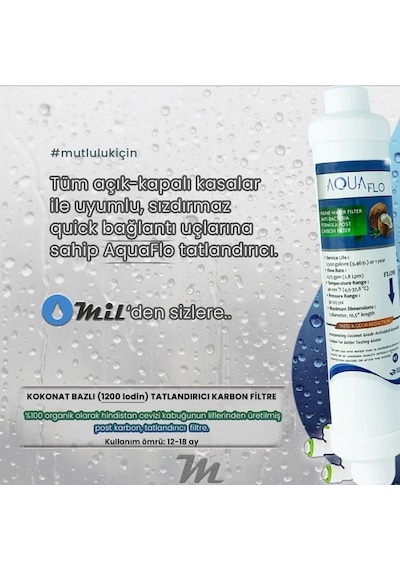 Mil Su Açık Kasa Su Arıtma Cihazı 8'Li Filtresi Membran Seçeneği Set