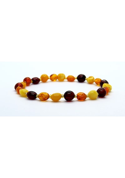 Ambergold Kehribar Bileklik Damla Kehribardan Blk508 Çok Renkli