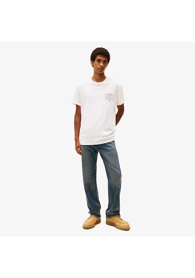 Tommy Hilfiger Regular Sign Spray Erkek Beyaz T-shirt Dm0dm22319 Beyaz