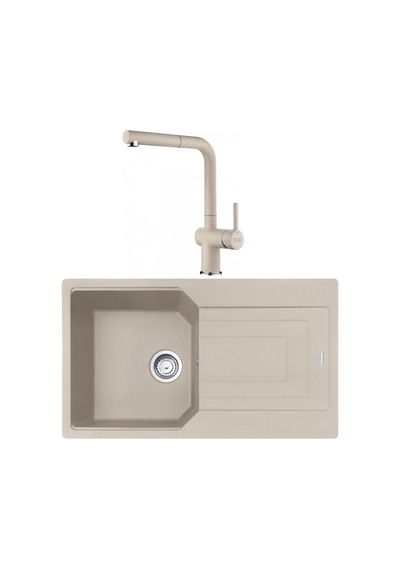 Franke Ubg 611-100 Granit Sahara Evye, Active Plus Doccia Sahara Armatür Bej