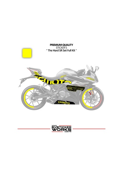 Cfmoto 250sr The Hard Sr Sticker Set Etiket Modeli Yüksek Kalite Set Jant Kaplama Hediyeli 09187714