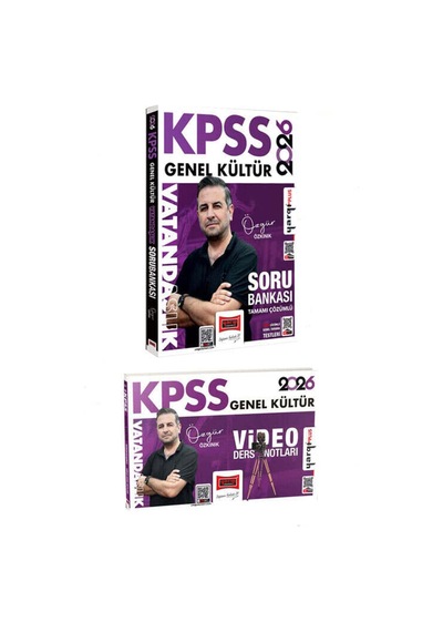 2026 Kpss Genel Kültür Vatandaşlık Soru Bankası Ve Video Ders Notları Seti Özgür Özkınık Yargı Yayınları