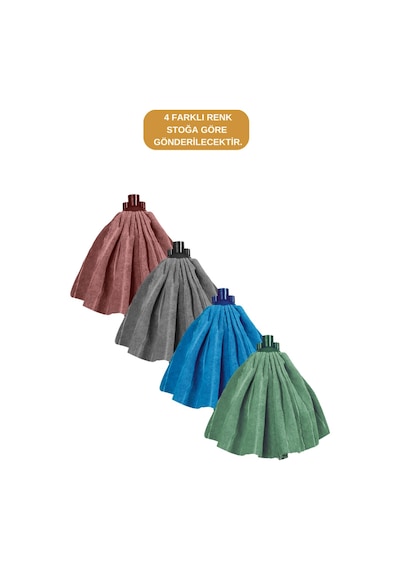 Flora F957 Süper Emici Mikrofiber Mop Jumbo, Fayans Ahşap Tüm Yüzeylerle Uyumlu Yedek Mop Başlığı Çok Renkli