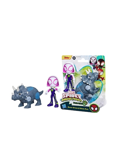 Spidey And His Amazing Friends Dino Webs Figürler Ghots-spider & Rhino Dino Spider - Man