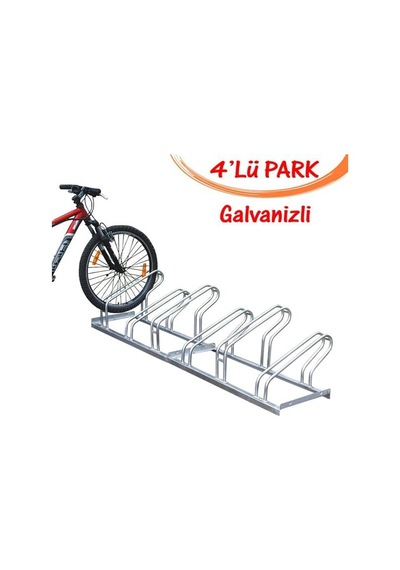 Bisiklet Park Demiri Bisiklet Park Yeri Standı 4'lü Galvanizli Çok Renkli